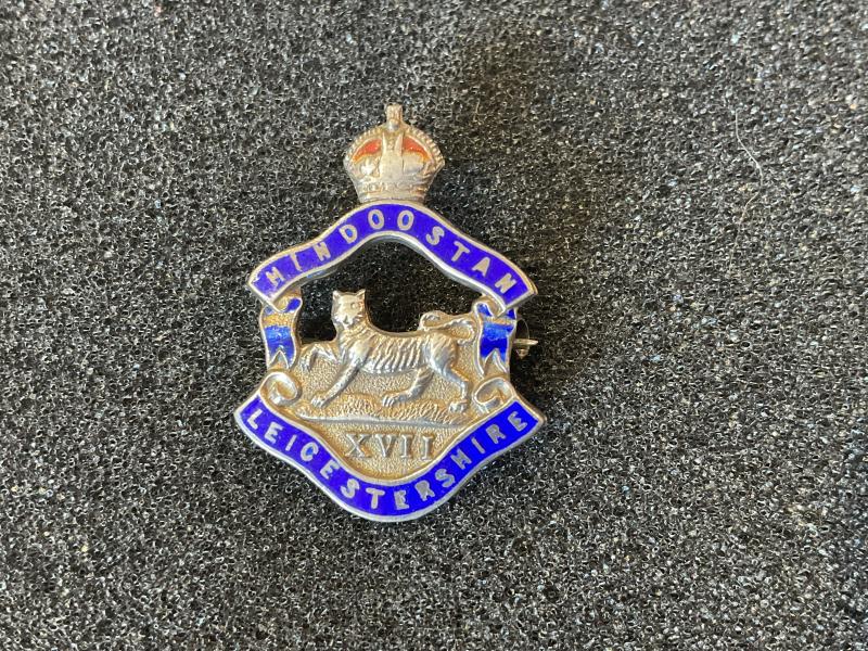 1914 hallmarked Leicestershire Regiment sweetheart