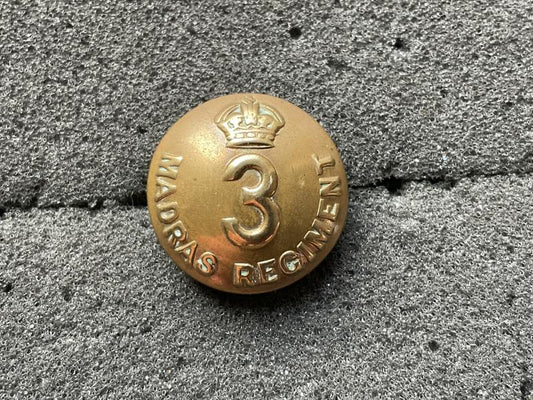 Gradia Militaria -  3rd Madras Regt 20mm brass button by GAUNT