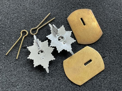 The Worcestershire Regiment anodised collar badges