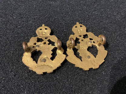 Royal Army Dental Corps officers collar badges