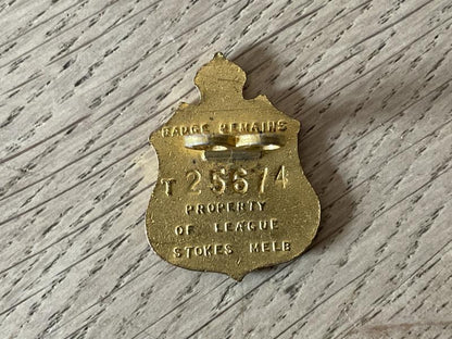 Australian  R.S.S.A.L Lapel badge, mint condition by STOKES