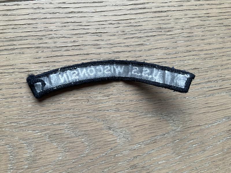 U.S.N title U.S.S WISCONSIN shoulder title