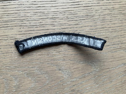 U.S.N title U.S.S WISCONSIN shoulder title