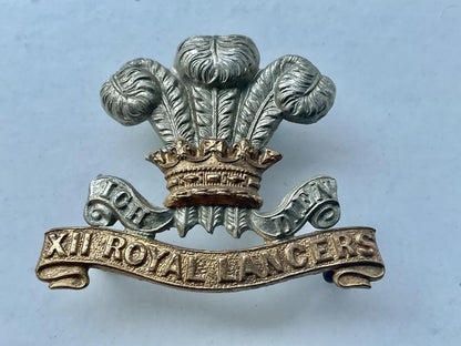 Gradia Militaria -  12th Royal Lancers cap badge 1896-1902