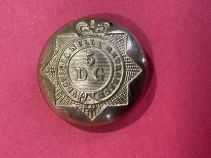 Gradia Militaria -  Q.V.C 5th Dragoon Guards officers gilt button