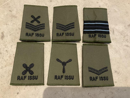 Gradia Militaria -  RAF I.S.S.U rank slides x 6 various