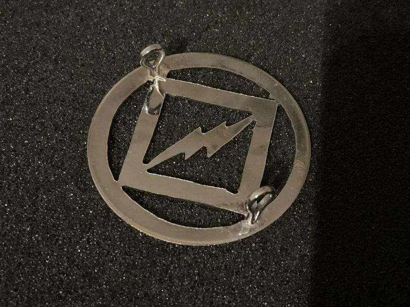 B.S.A.P Radio operators chrome sleeve badge