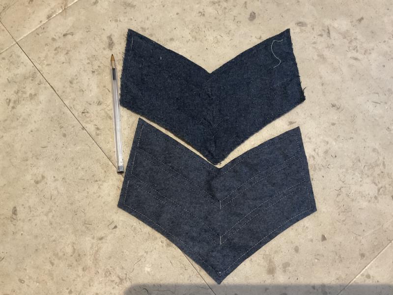 RAF Band Sergeants hug great coat rank stripes