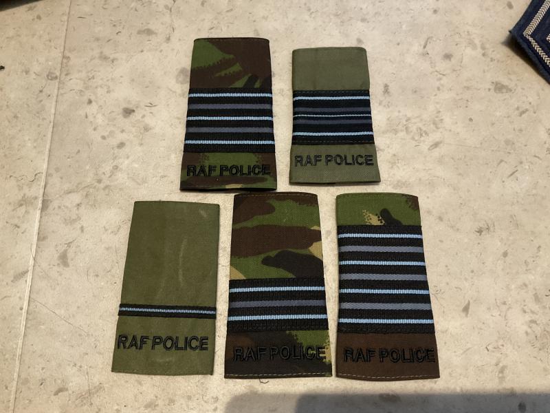 Gradia Militaria -  RAF Police officers rank slides, various ranks