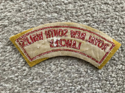 ROYAL NEW SOUTH WALES LANCERS cloth title
