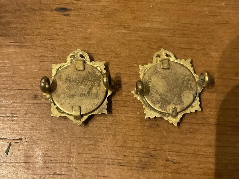 R.A.S.C Officers gilt & enamel collars 1918-36