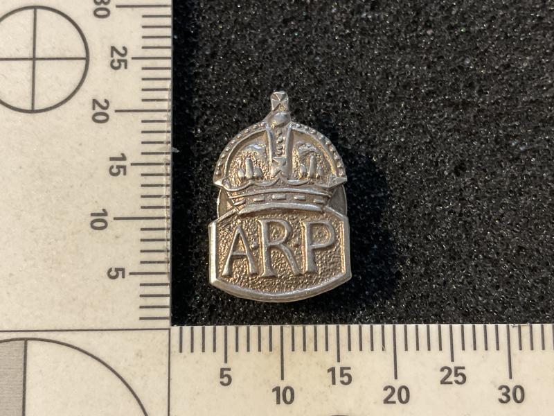 WW2 Miniature A.R.P sterling silver lapel badge