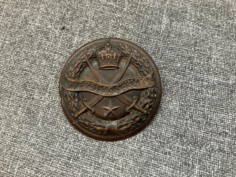Gradia Militaria -  WW2 Indian Army Overseas Service bronze badge