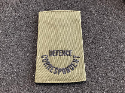 Defence Correspondent shoulder slide