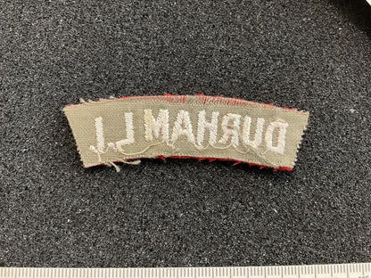 WW2 DURHAM L.I Cloth title , small letter version