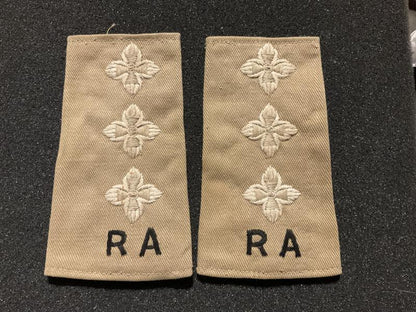 WW2 R.A desert or tropical issue Captains rank slides