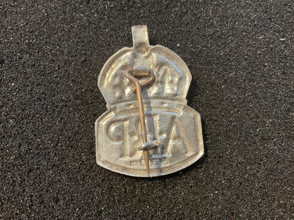 1939 dated silver A.R.P brooch back lapel badge