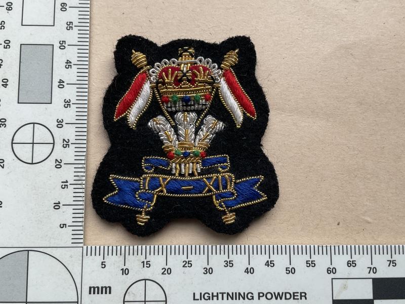 9th/12th Royal Lancers officers bullion beret badge