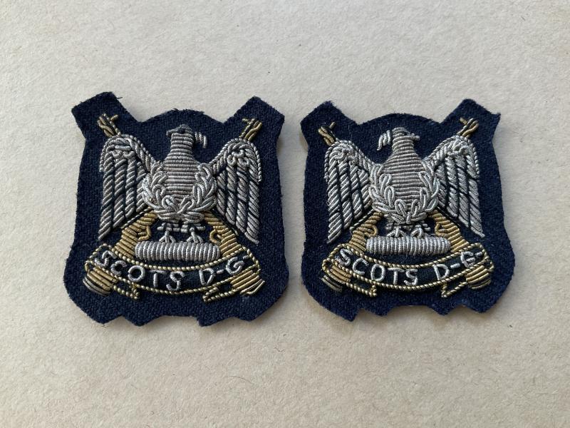 Gradia Militaria -  Scots Dragoon Guards bullion No 1 dress collar badges