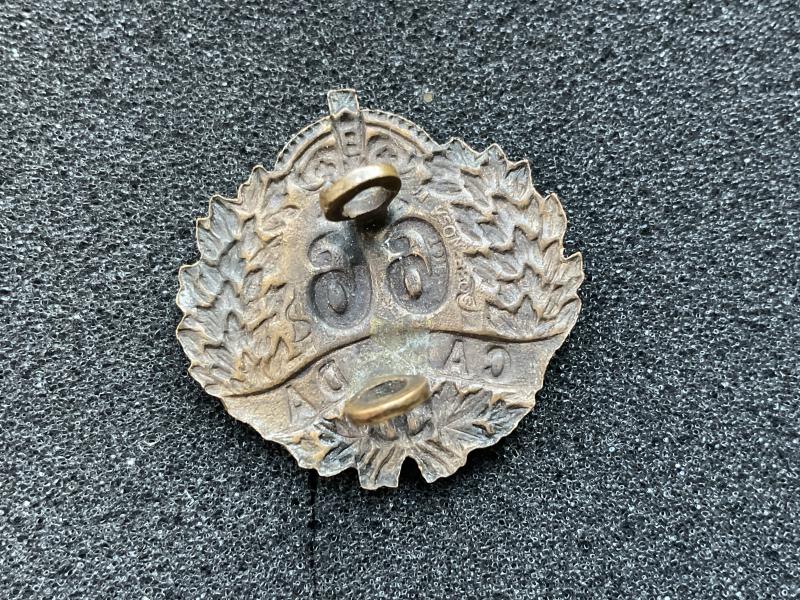 WW1 C.E.F 66th Infantry Battalion collar badge
