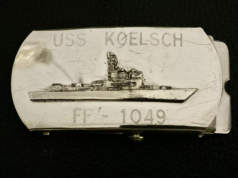 Gradia Militaria -  U.S.S KOELSCH (FF-1049) Chromed belt buckle