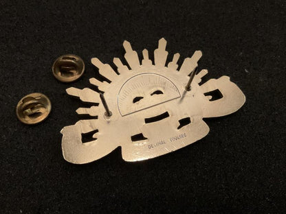 1960s 5th Pattern Anodised Rising Sun hat badge