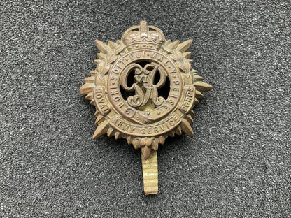 WW2 R.A.S.C cap badge with unusual slider