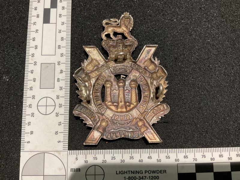 Q.V.C Kings Own Scottish Borderers helmet plate centre