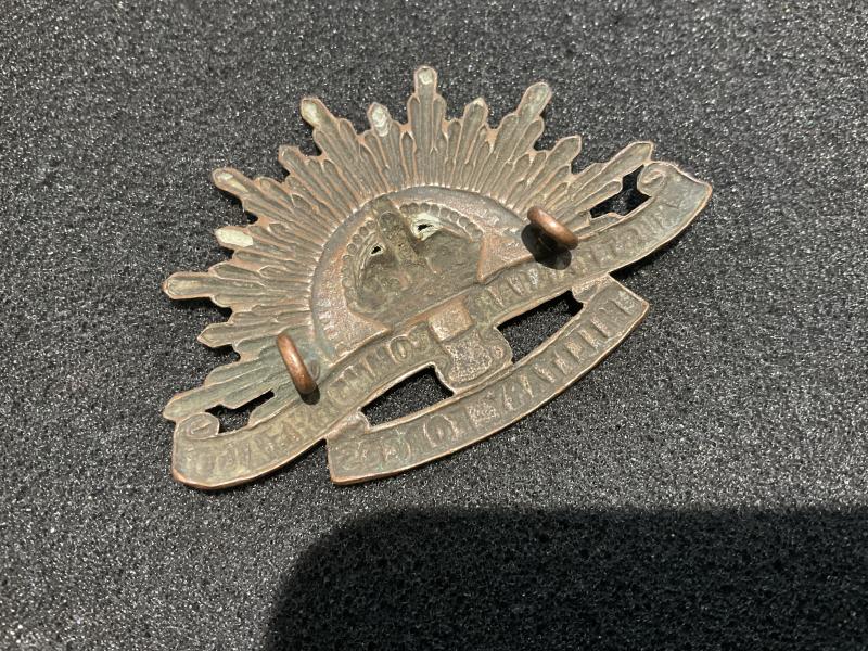 WW1/2 A.I.F Rising sun slouch hat badge by Stokes