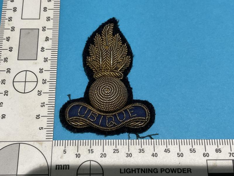 Royal Engineers officers bullion beret/ field service hat badge