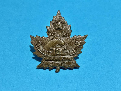 Gradia Militaria -  WW1 C.E.F 128th Bt (Moose Jaw, Saskatchewan) collar