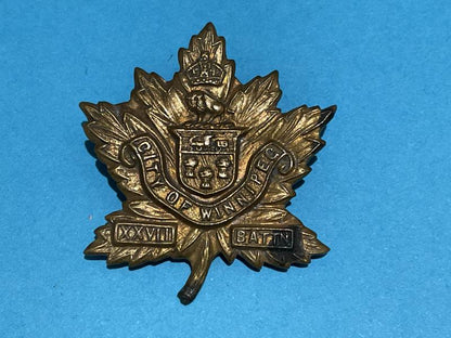 Gradia Militaria -  WW1 C.E.F 27th City of Winnipeg Regt collar badge
