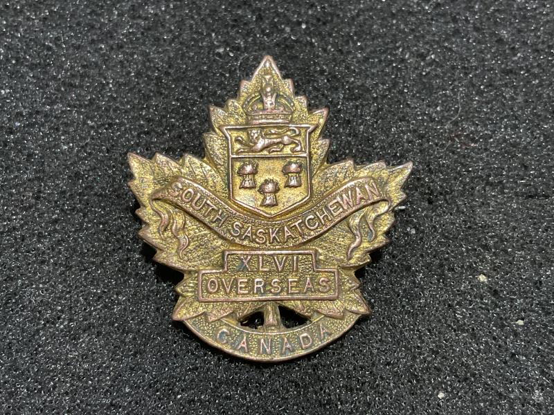 Gradia Militaria -  WW1 C.E.F 46th Battalion ‚ÄòSouth Saskatchewan‚Äô collar