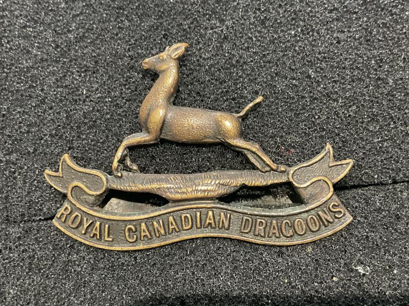 Gradia Militaria -  WW1/2 Royal Canadian Dragoons O.S.D cap badge