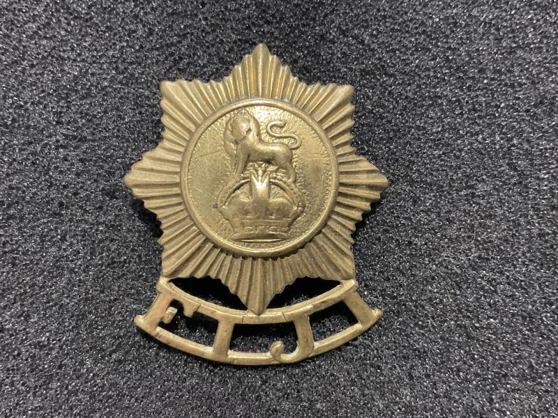 K/C Fiji Defence Force brass cap badge