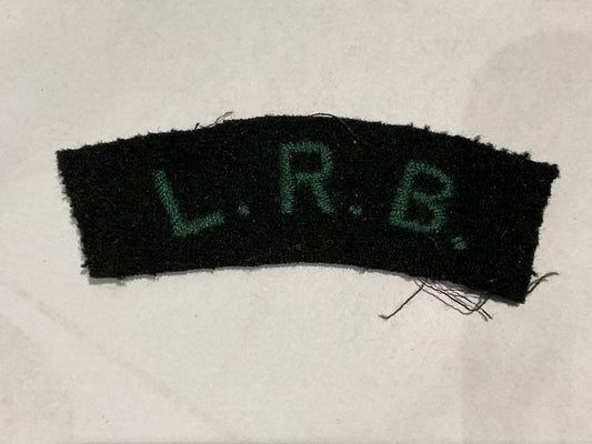 Gradia Militaria -  WW1-1920s L.R.B (london Rifle Brigade) cloth title