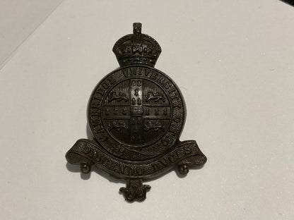 Gradia Militaria -  K/C Cambridge University O.T.C Bronze O.S.D cap badge