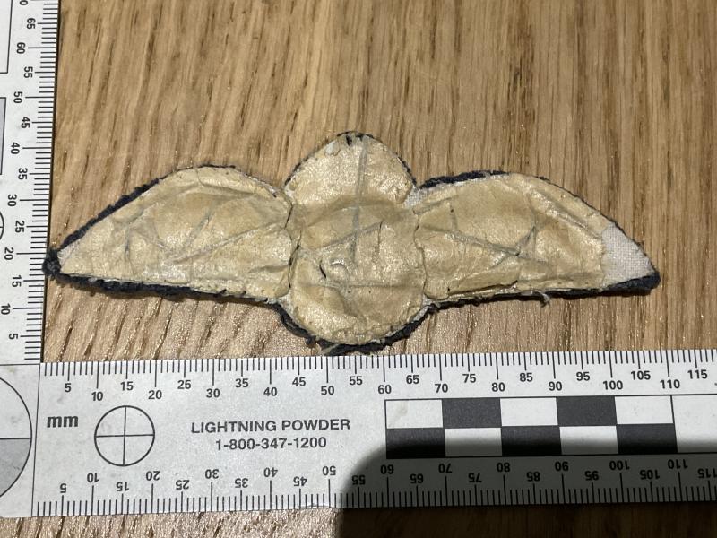 K/C RAF pilots padded bullion wings removed from uniform