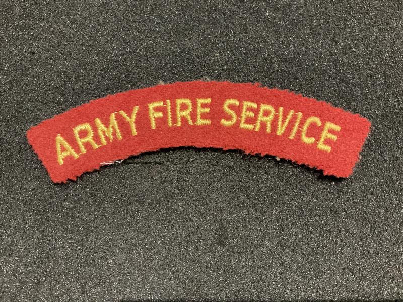ARMY FIRE SERVICE cloth shoulder title