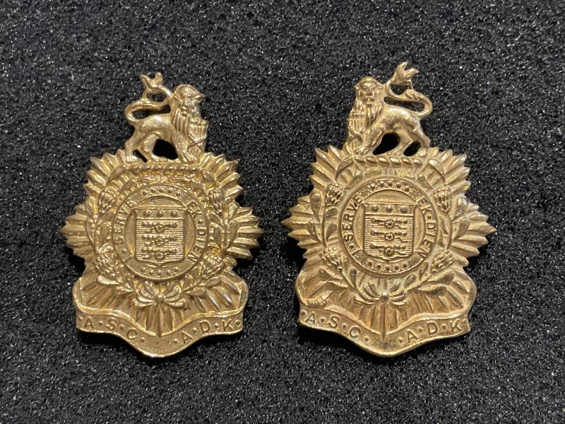 Gradia Militaria -  S.A Army Service Corps brass collar badges