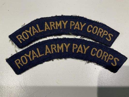 Gradia Militaria -  ROYAL ARMY PAY CORPS cloth shoulder titles