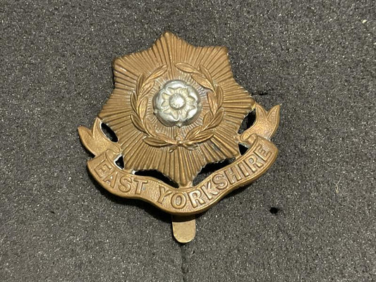 Gradia Militaria -  East Yorkshire Regiment bi-metal cap badge