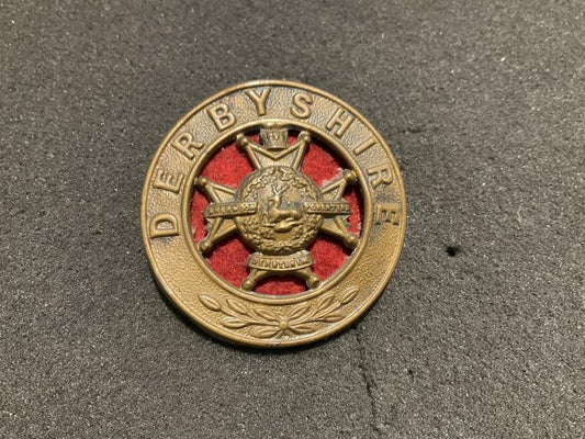 Gradia Militaria -  QVC Derbyshire Regiment helmet plate centre