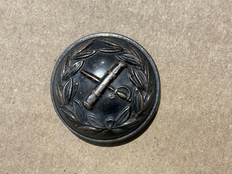 General rank large silver plated button by Jennens