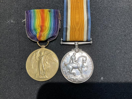 Gradia Militaria -  Pair; T-4545 PTE. J.G TAYLOR THE QUEENS.R