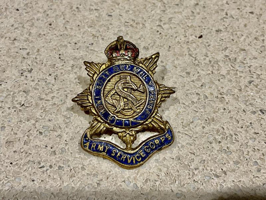 Gradia Militaria -  Post 1902 Army Service Corps sweetheart badge