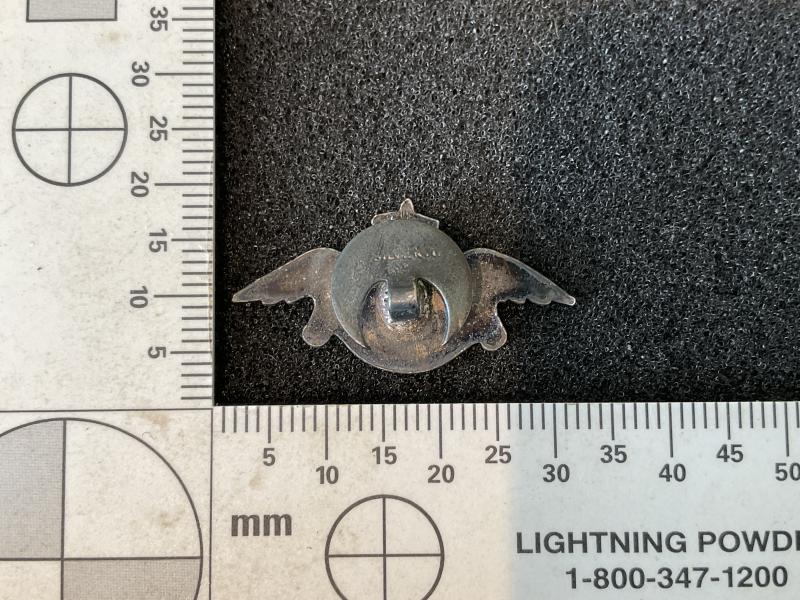 Fleet Air Arm silver & coloured enamel lapel badge