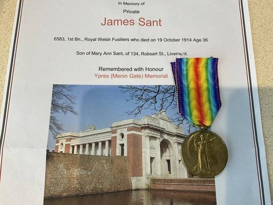 Gradia Militaria -  1st Bn, Royal Welsh Fusiliers, Pte SANT K.I.A 19/10/14