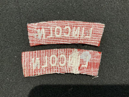 WW2 LINCOLN cloth shoulder titles