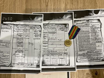 Victory medal; Pte Joseph BLAND, Manchester Regt